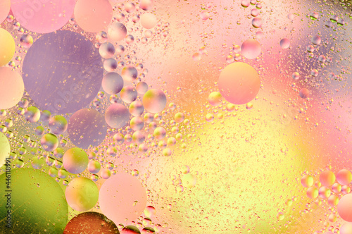 Abstract image with colored bubbles in pastel colors