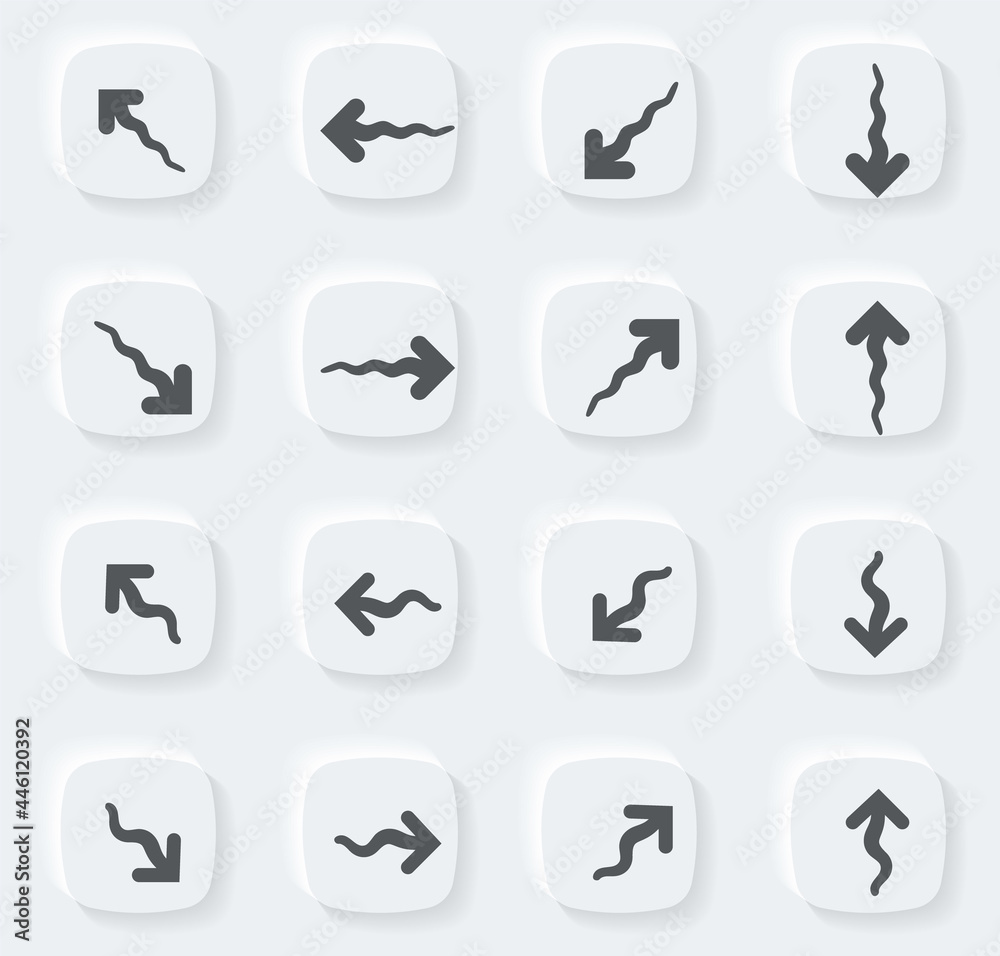 Arrows icons set Arrows icons set