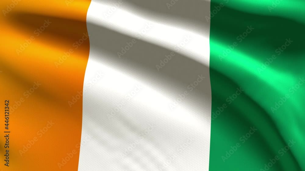 Cote d Ivoire festive flag - loop animation Cote d Ivoire festive flag - loop animation