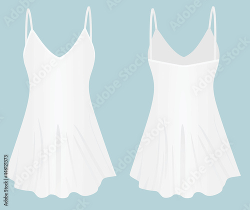White dress. vector illustration