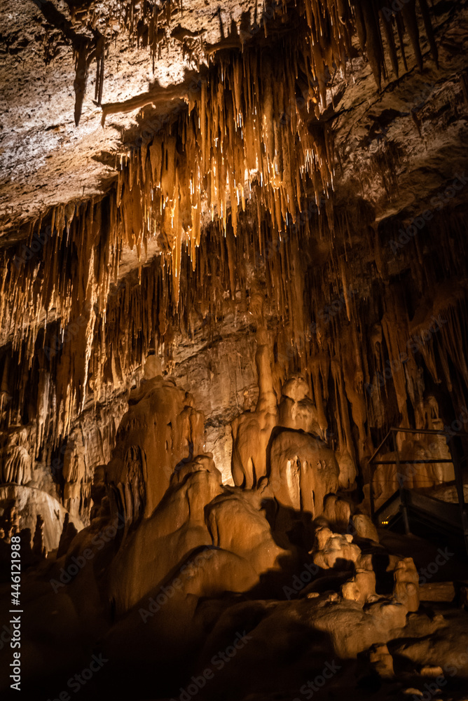 Interior of Mendukilo cave in Navarra