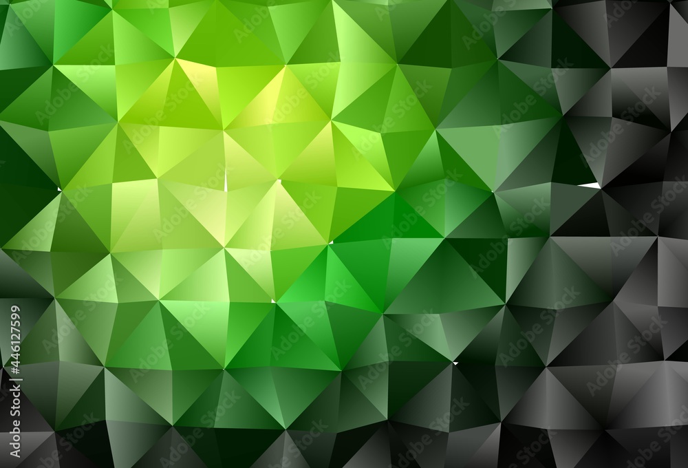 Dark Green vector abstract polygonal texture. Dark Green vector abstract polygonal texture.