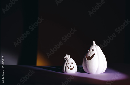 Halloween pumpkins Jack-o'-lantern carved pumpkin flaming fangs