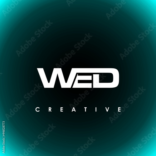 WED Letter Initial Logo Design Template Vector Illustration