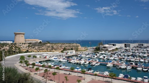 Time-lapse in port of Campello Alicante Spain