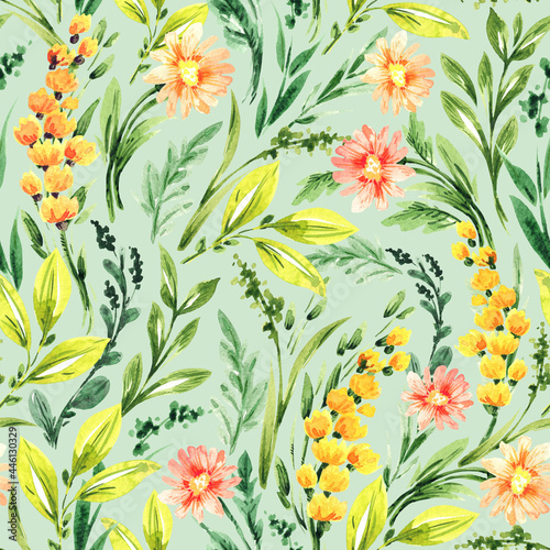 Seamless floral pattern. Fabric and packaging design.