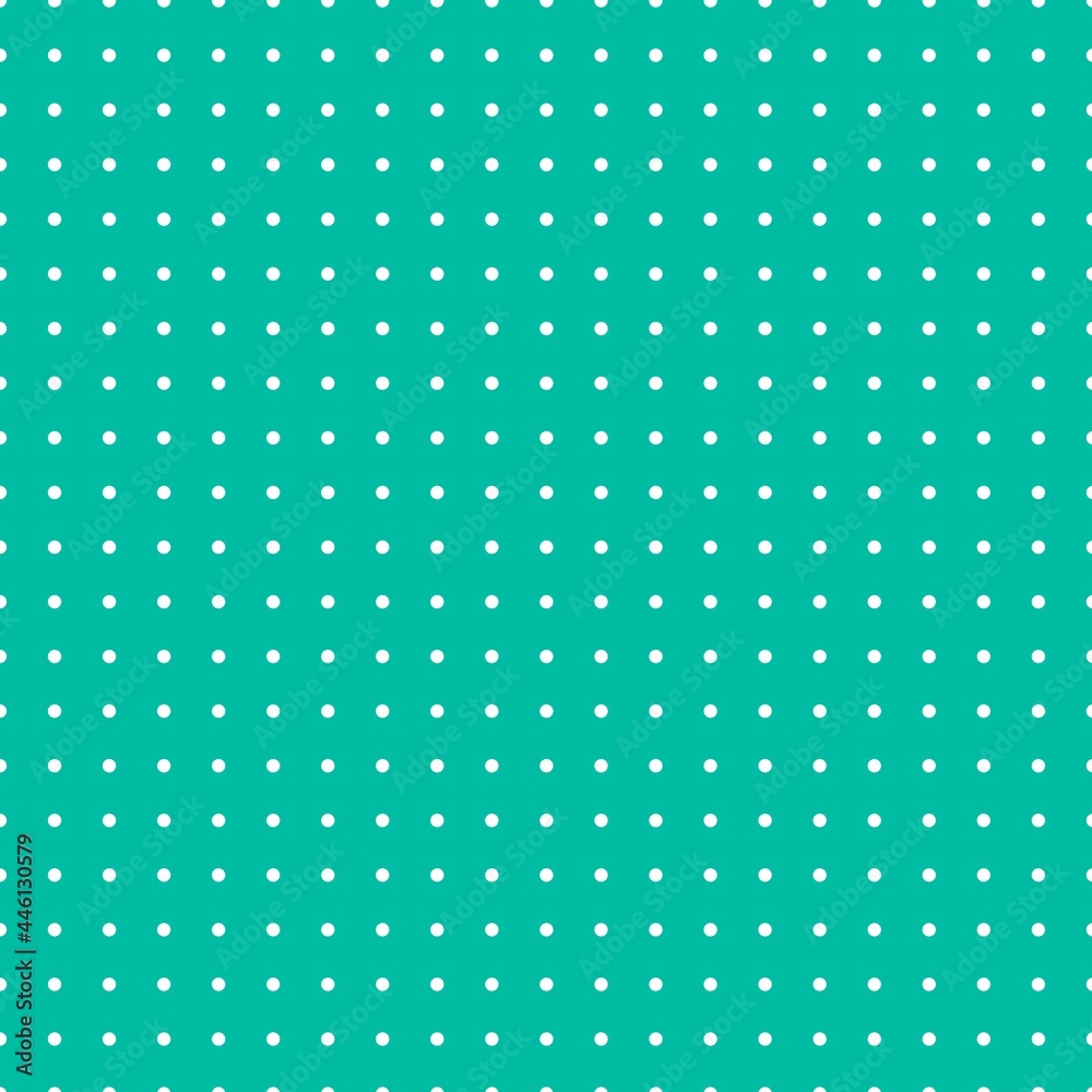 White and green Polka Dot seamless pattern. Vector background.