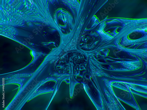 Abstract background of ice lines. 3d rendering.