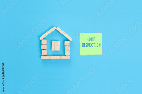 Handwritten words Home inspection