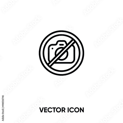No photo vector icon. Modern, simple flat vector illustration for website or mobile app.Photo and camera symbol, logo illustration. Pixel perfect vector graphics 