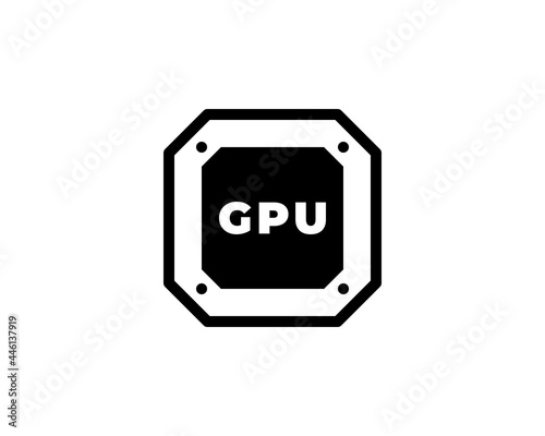 GPU line icon, sign or symbol. Premium pictogram in trendy outline style. GPU pixel perfect vector icon isolated on a white background.