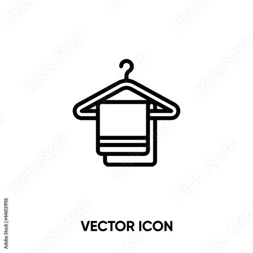 Hanger vector icon. Modern, simple flat vector illustration for website or mobile app.Clothing hanger symbol, logo illustration. Pixel perfect vector graphics	