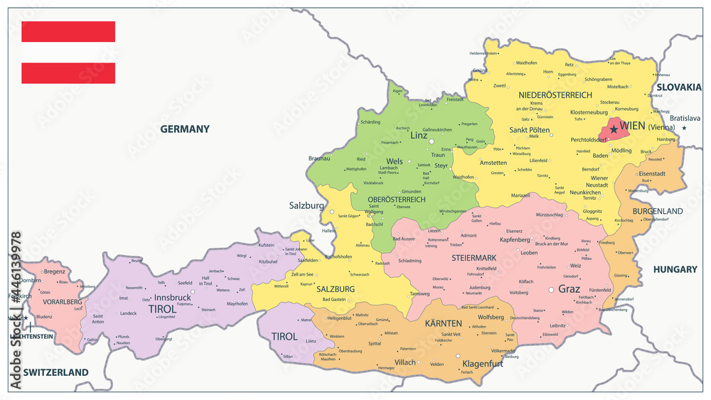 Austria Administrative Map