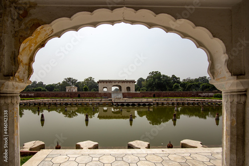 Lahore, Punjab, Pakistan. September 11, 2016. Garden of Mughal Emperors.
