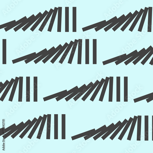 Falling dominoes. Flat design style