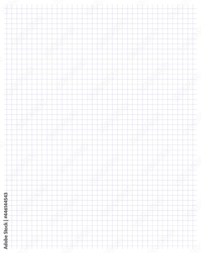 Squared vertical sheet of paper pattern texture vector illustration. Square grid surface background. Notebook empty blank. Education, business, school typography template book.