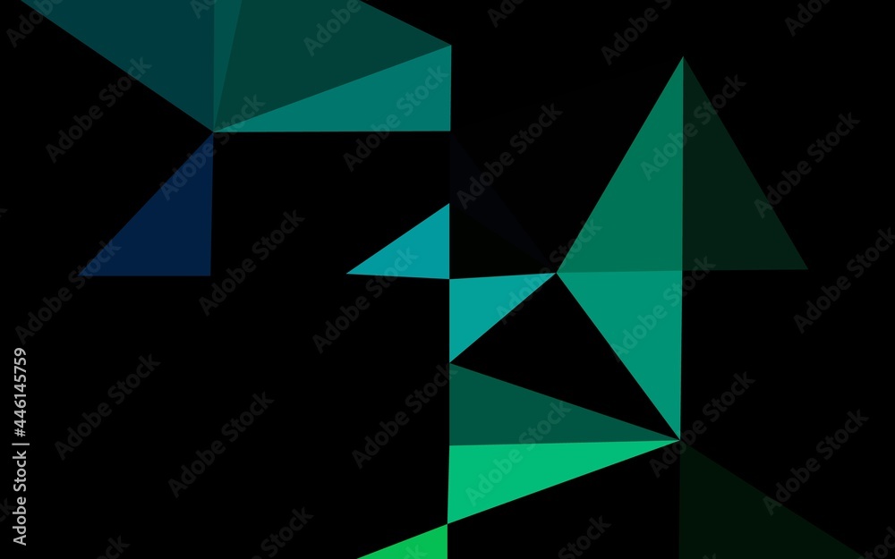 Dark Blue, Green vector abstract polygonal cover. Dark Blue, Green vector abstract polygonal cover.