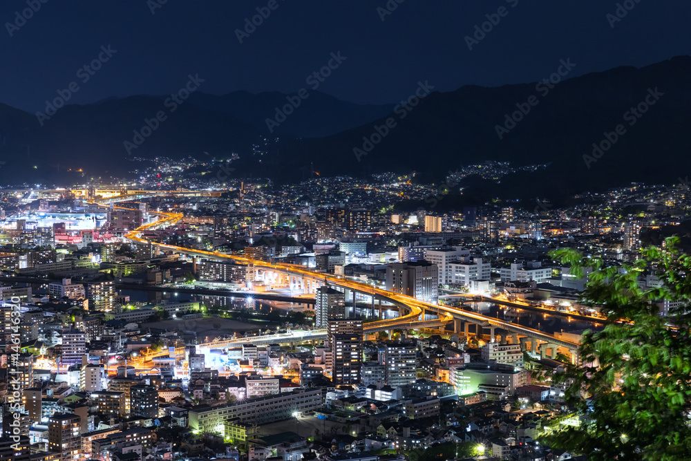 黄金山から広島市街の夜景