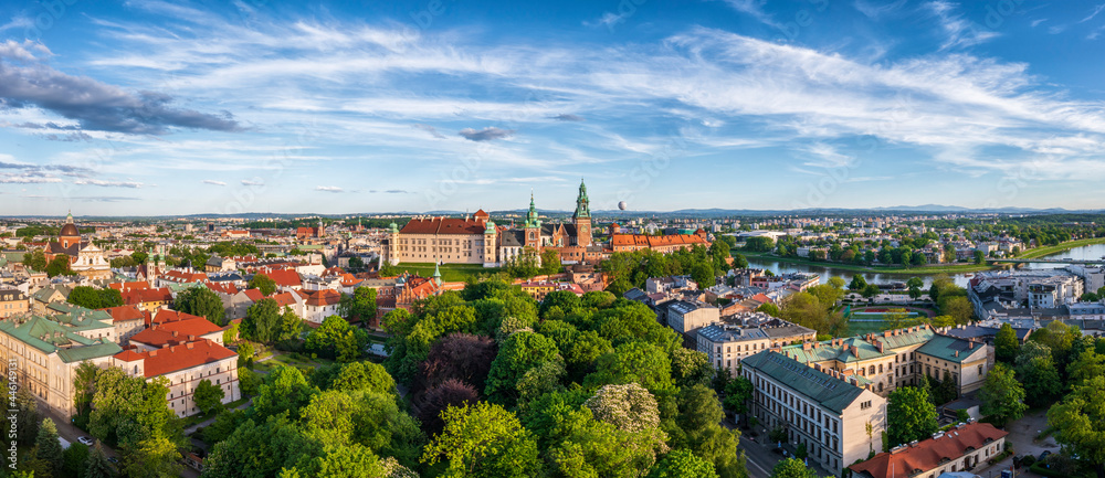 Panorama of Krakow Old Town, Poland