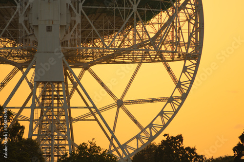 Jodrell Bank Radar Observatory Experimental Station Lovell Telescope Sunset Public Land photo