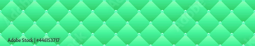 Green luxury background with beads and rhombuses. Seamless vector illustration. 