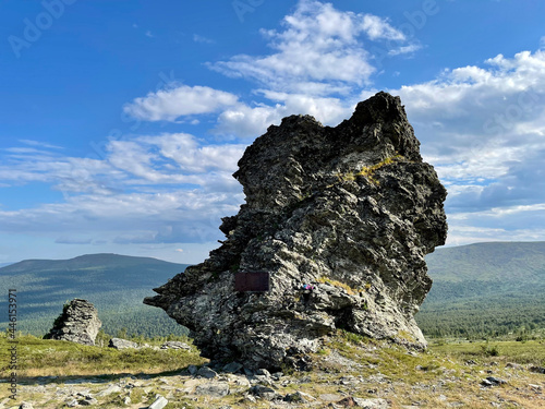 Dyatlov Pass in summer. Northern Urals, Russia