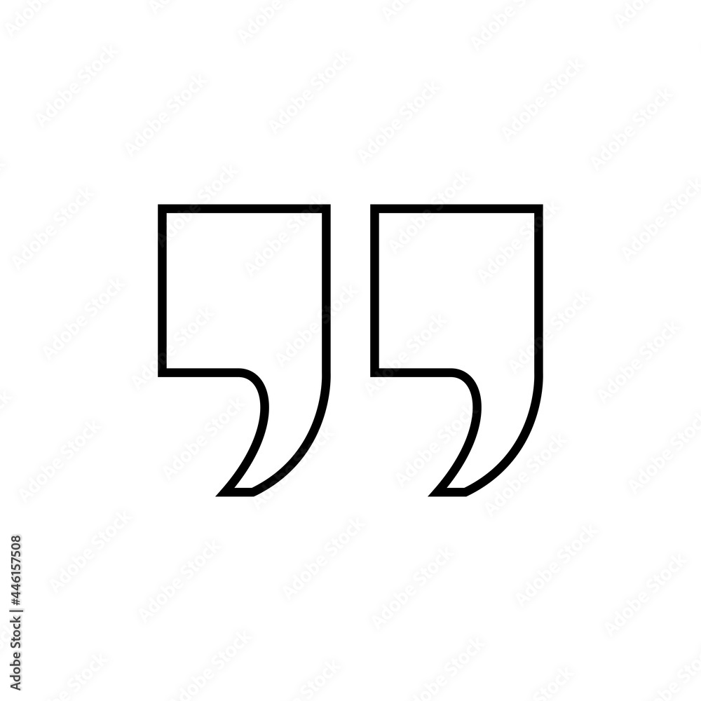 quote mark flat icon vector illustration quote mark flat icon vector illustration