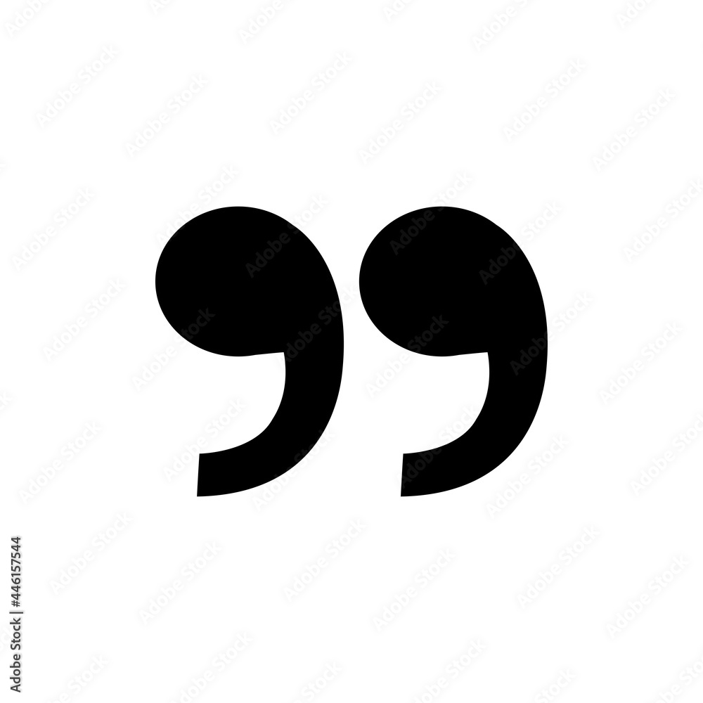 quote mark flat icon vector illustration quote mark flat icon vector illustration
