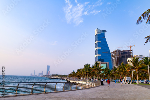 Jeddah beach Saudi Arabia April 30 2021 - Red Sea corniche View - new Waterfront