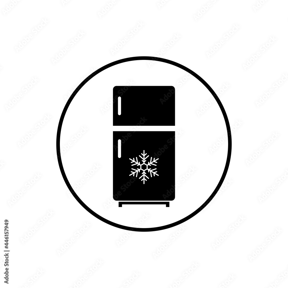 Fototapeta premium refrigerator flat icon vector illustration