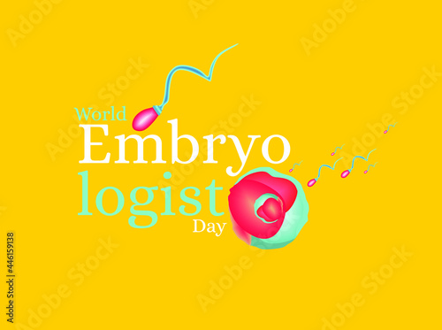 World Embryologist Day. Banner and poster for social media and print media.