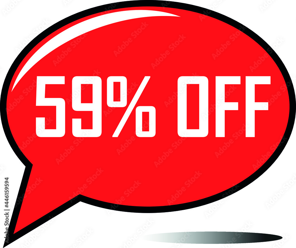 59 percent off red balloon, floating balloon for discount promotional offers, super sale, super offer, reduct balloon with white font and dark shadow 59 percent off red balloon, floating balloon for discount promotional offers, super sale, super offer, reduct balloon with white font and dark shadow