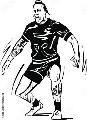 vector illustration of a rugby player