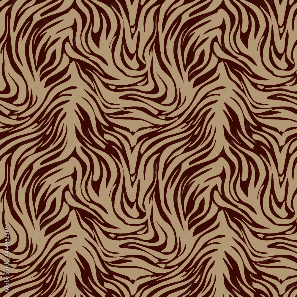 seamless pattern with tiger skin stripes