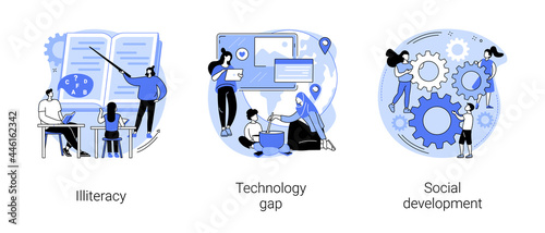 Developing country abstract concept vector illustrations.