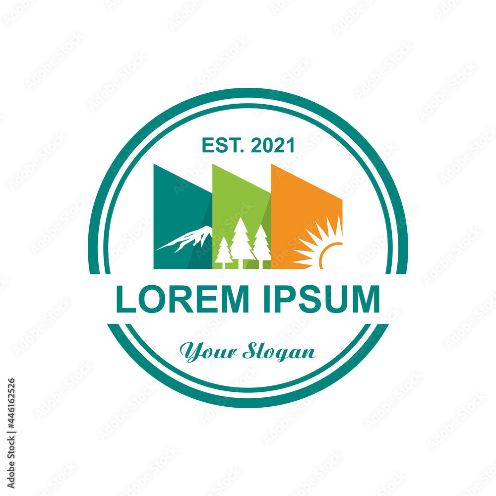 camping logo , adventure logo vector