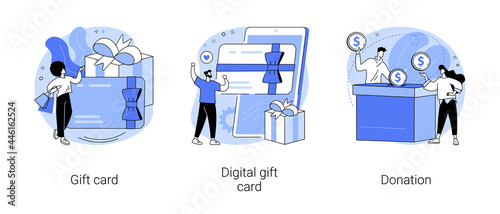 Money spending abstract concept vector illustrations.