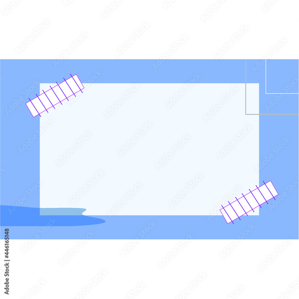 draw a square with a striped square and bubbles around it