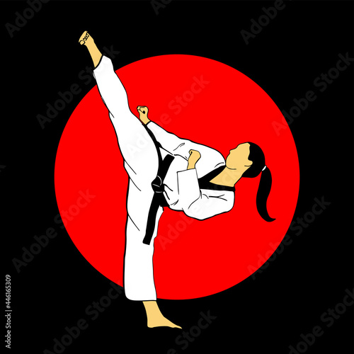 illustration karate moves