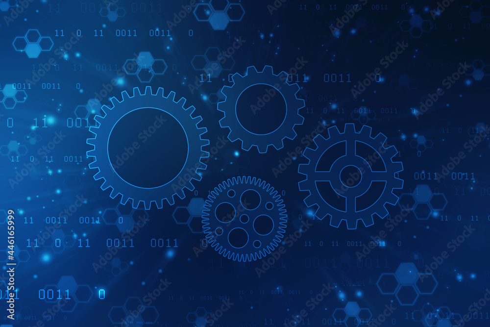 Gear technology background, Digital Abstract technology background, futuristic background, cyberspace Concept Gear technology background, Digital Abstract technology background, futuristic background, cyberspace Concept