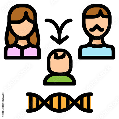 heredity line icon