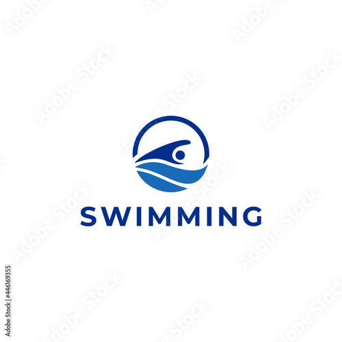 Simple Swimming Modern Logo Design