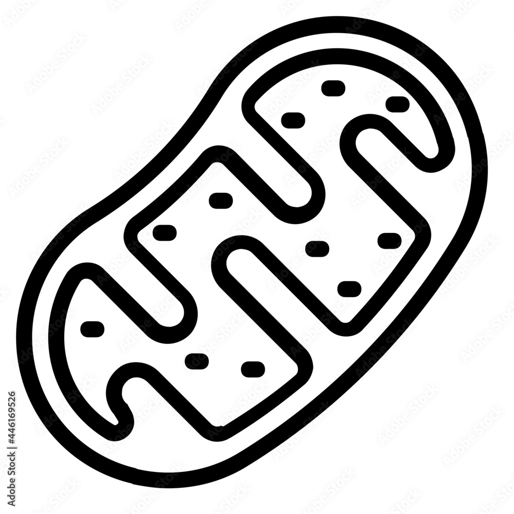 mitochondria line icon - obrazy, fototapety, plakaty 