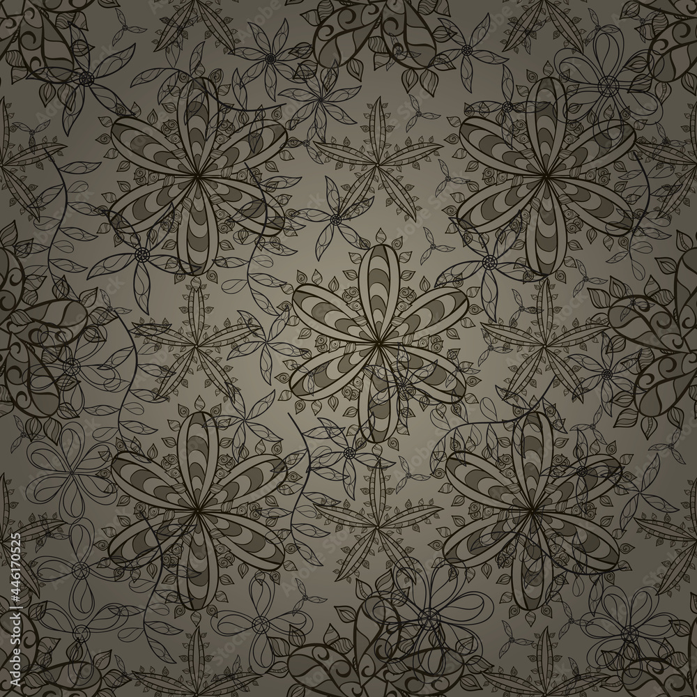 custom made wallpaper toronto digitalpattern with floral elements and interesting doodles