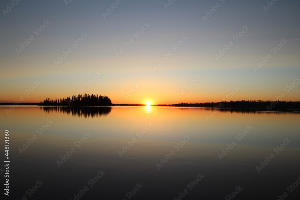 Spring Sunset On The Horizon, Elk Island National Park, Alberta