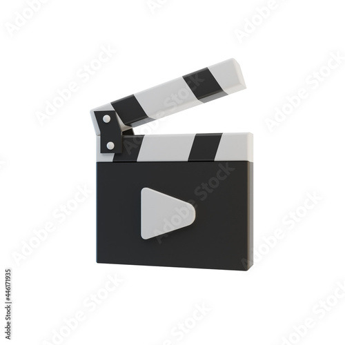 Фототапет Clapper board 3d illustration,isolated