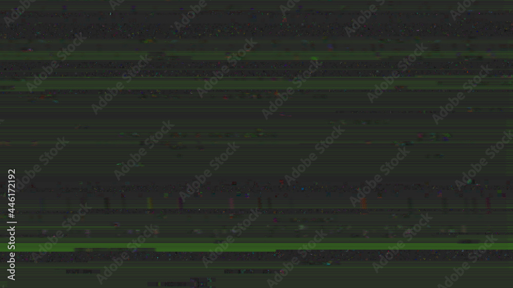Horizontal distortion of broken video image on black background, VHS effect, glitch digital color pixel noise. Stock abstract pixel background glitch texture. Color digital noise, VHS corrupted signal Horizontal distortion of broken video image on black background, VHS effect, glitch digital color pixel noise. Stock abstract pixel background glitch texture. Color digital noise, VHS corrupted signal