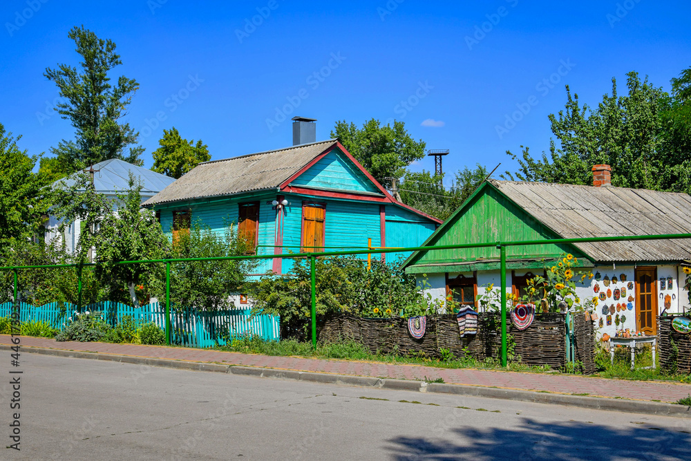 Wooden cossack houses in Starocherkassk old town