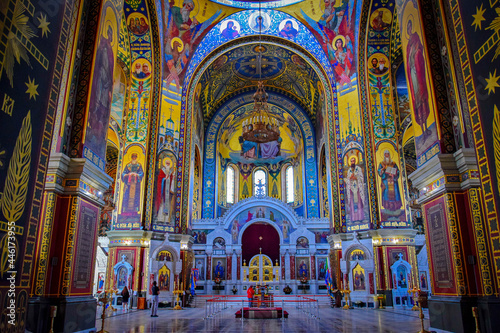 Beautiful murals in the interior of the Novocherkassk Cathedral © pdeminhiker