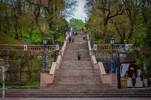 Long staircase in Taganrog city park photo